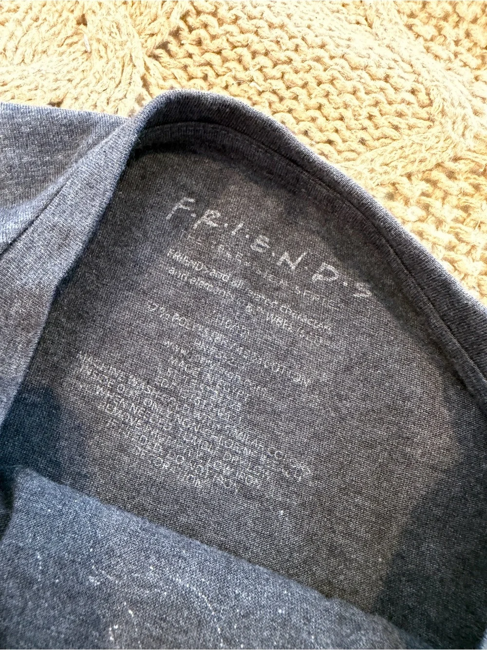 Friends TV Long sleeve grey shirt size 10/12 Y